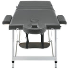 vidaXL Massagetisch mit 3 Zonen Aluminiumrahmen Anthrazit 186×68 cm
