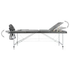 vidaXL Massagetisch mit 3 Zonen Aluminiumrahmen Anthrazit 186×68 cm