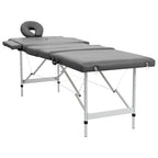 vidaXL Massagetisch mit 4 Zonen Aluminiumrahmen Anthrazit 186×68 cm