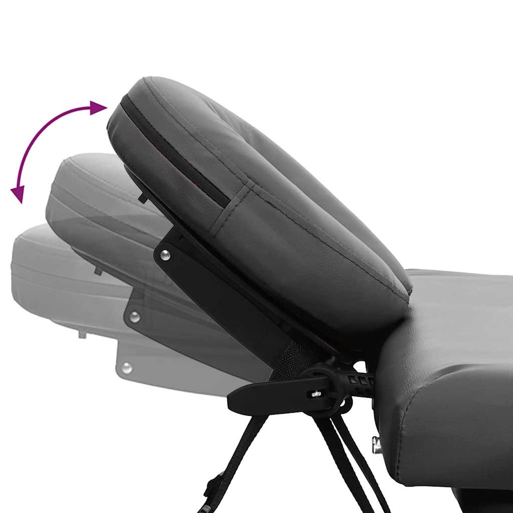 vidaXL Massagetisch mit 4 Zonen Aluminiumrahmen Anthrazit 186×68 cm