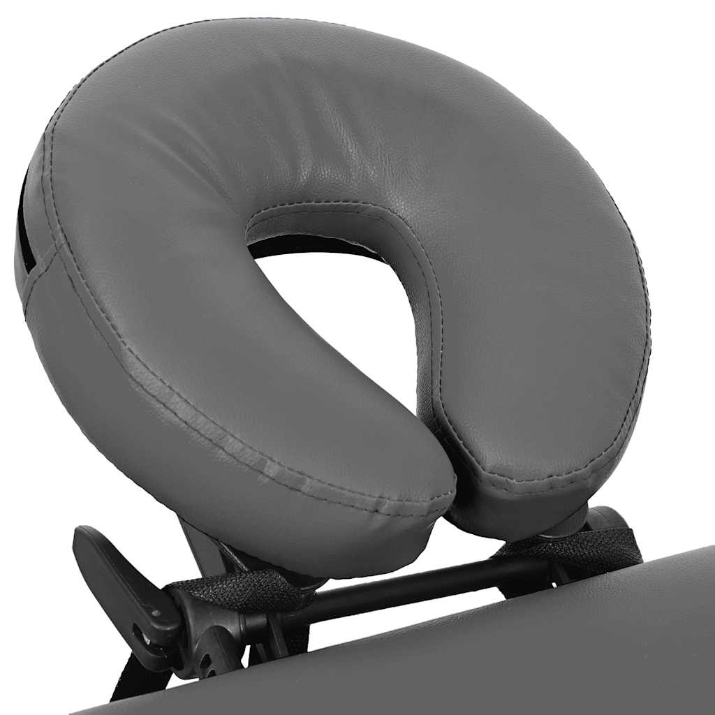 vidaXL Massagetisch mit 4 Zonen Aluminiumrahmen Anthrazit 186×68 cm