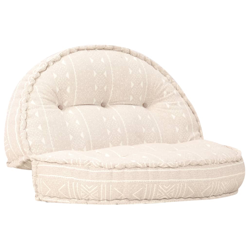 vidaXL Pouf 100x20 cm Beige Stoff