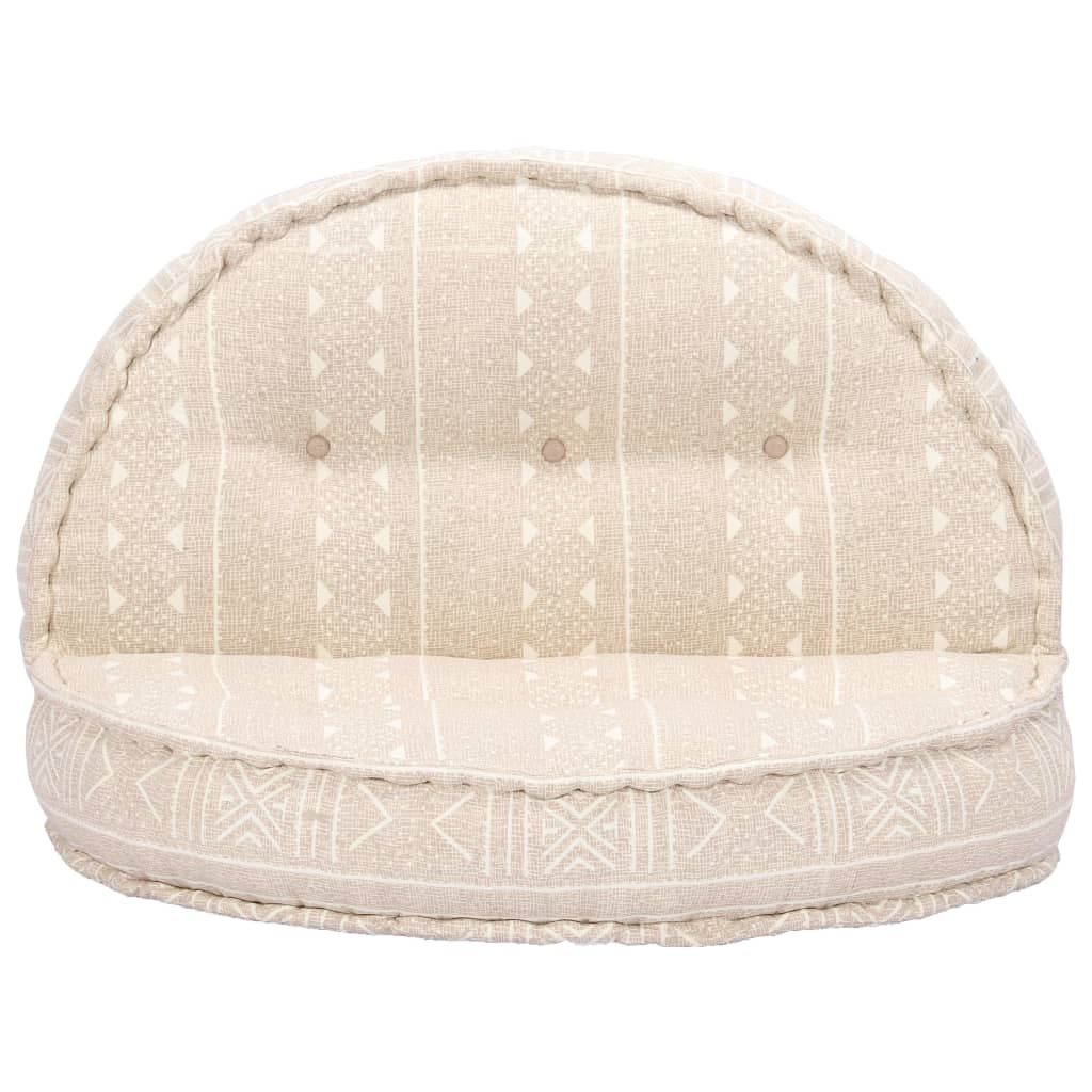 vidaXL Pouf 100x20 cm Beige Stoff