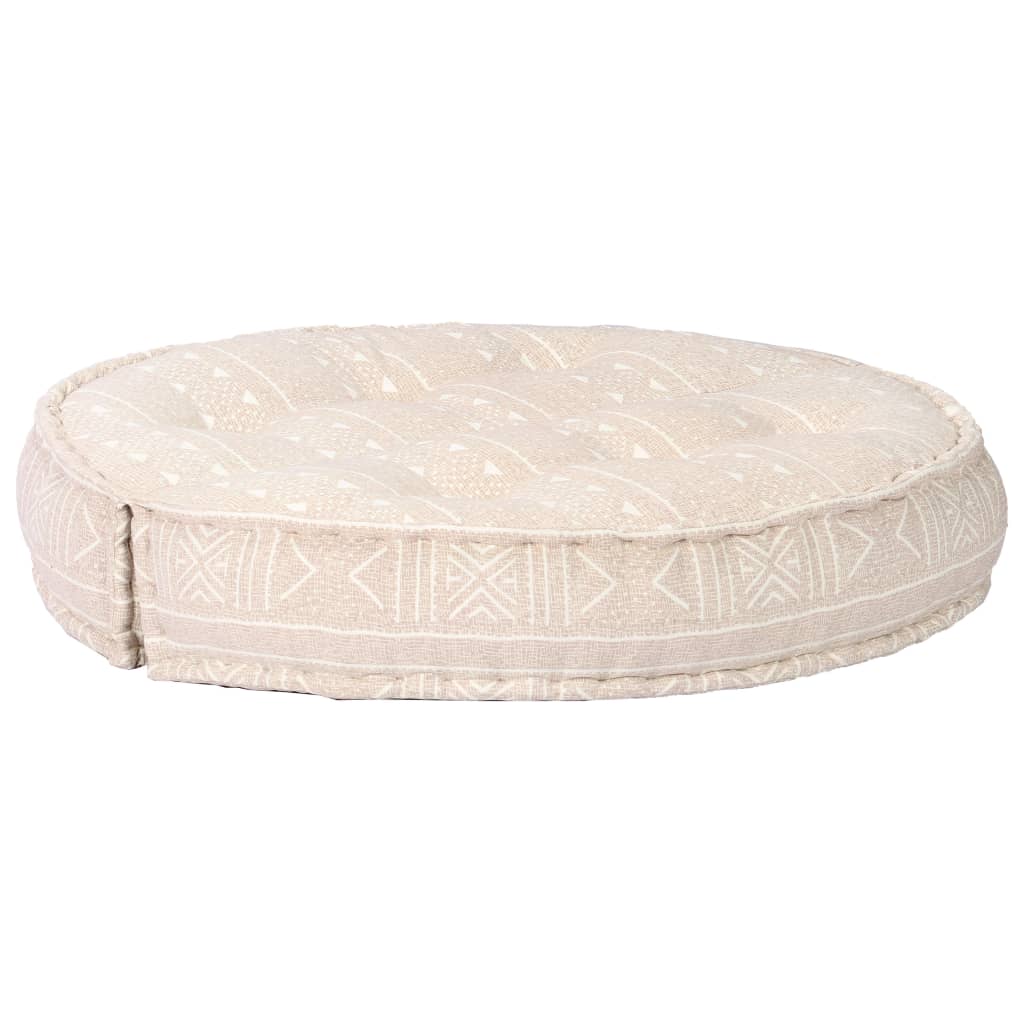 vidaXL Pouf 100x20 cm Beige Stoff