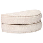 vidaXL Pouf 100x20 cm Beige Stoff