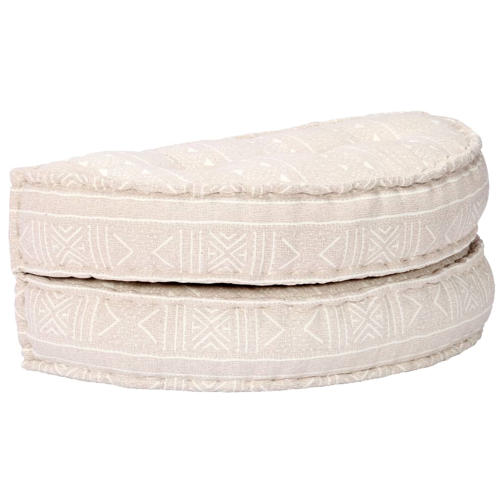 vidaXL Pouf 100x20 cm Beige Stoff