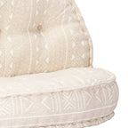 vidaXL Pouf 100x20 cm Beige Stoff