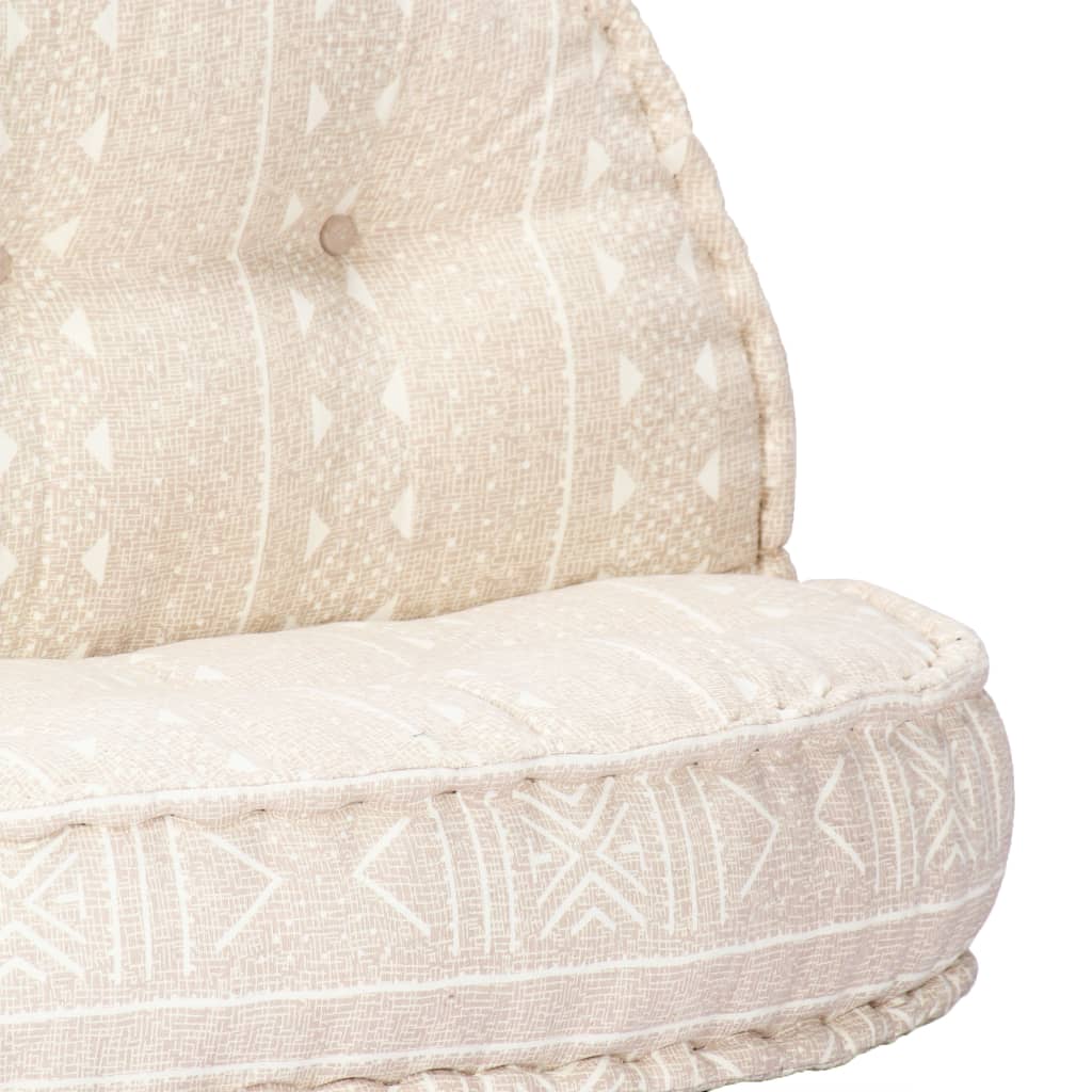 vidaXL Pouf 100x20 cm Beige Stoff