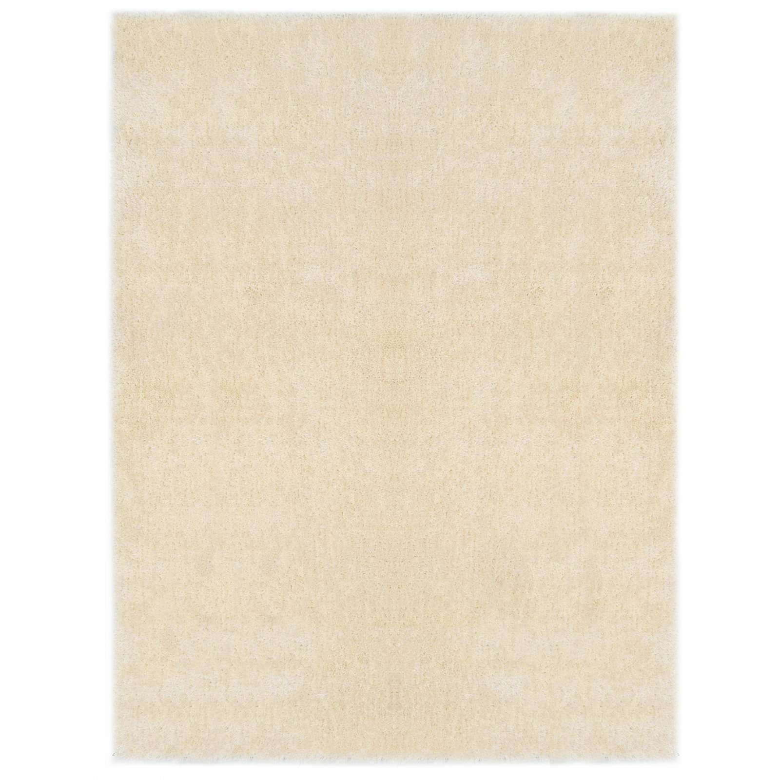 vidaXL Shaggy Bereichsteppich Creme 120 x 160 cm Polyethylen