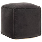 vidaXL Pouf Baumwollsamt 40x40x40 cm Anthrazit