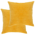 vidaXL Kissen Baumwollsamt 2 Stk. 45×45 cm Gelb