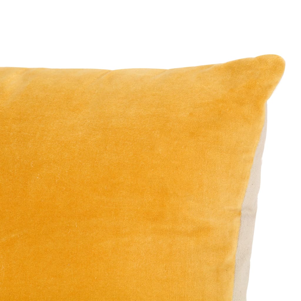 vidaXL Kissen Baumwollsamt 2 Stk. 45×45 cm Gelb
