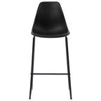 vidaXL Barhocker 2 Stk. Schwarz Kunststoff