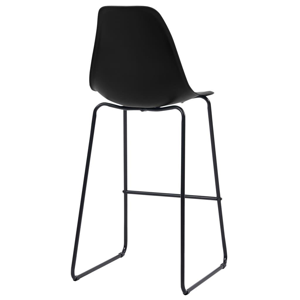 vidaXL Barhocker 4 Stk. Schwarz Kunststoff