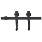 vidaXL Schiebetürbeschlag-Set SKIEN 200 cm Stahl Schwarz