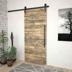 vidaXL Schiebetürbeschlag-Set SKIEN 200 cm Stahl Schwarz