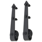 vidaXL Schiebetürbeschlag-Set SKIEN 200 cm Stahl Schwarz