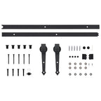 vidaXL Schiebetürbeschlag-Set SKIEN 200 cm Stahl Schwarz