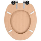 vidaXL Toilettensitze 2 Stk. mit Soft-Close-Deckel MDF Bambus-Design