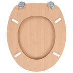 vidaXL Toilettensitze 2 Stk. mit Deckel MDF Bambus-Design