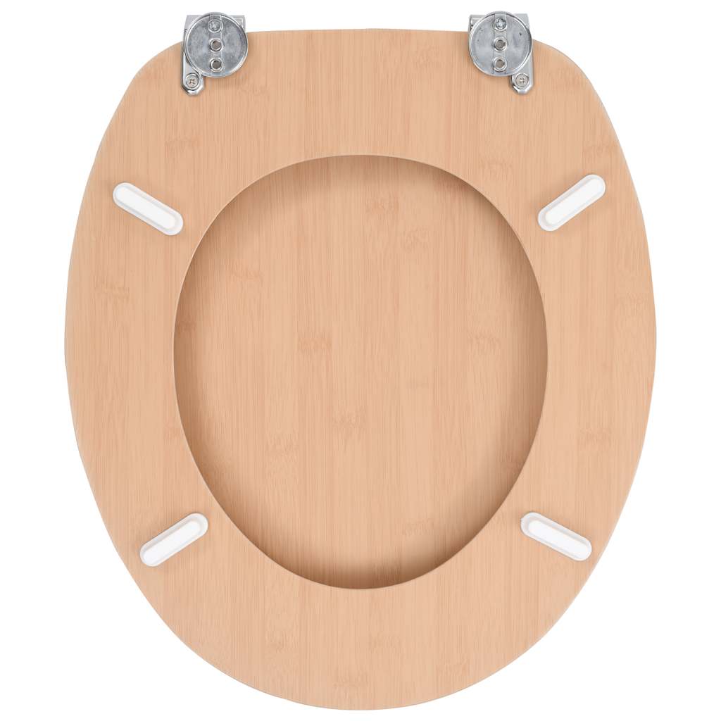 vidaXL Toilettensitze 2 Stk. mit Deckel MDF Bambus-Design