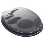 vidaXL Toilettensitze 2 Stk. mit Soft-Close-Deckel MDF Stein-Design