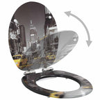 vidaXL Toilettensitze 2 Stk. mit Soft-Close-Deckel MDF New York-Design