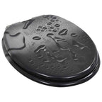 vidaXL Toilettensitze 2 Stk. Soft-Close-Deckel MDF Wassertropfendesign