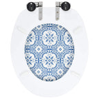 vidaXL Toilettensitze 2 Stk. Soft-Close-Deckel MDF Porzellan-Design