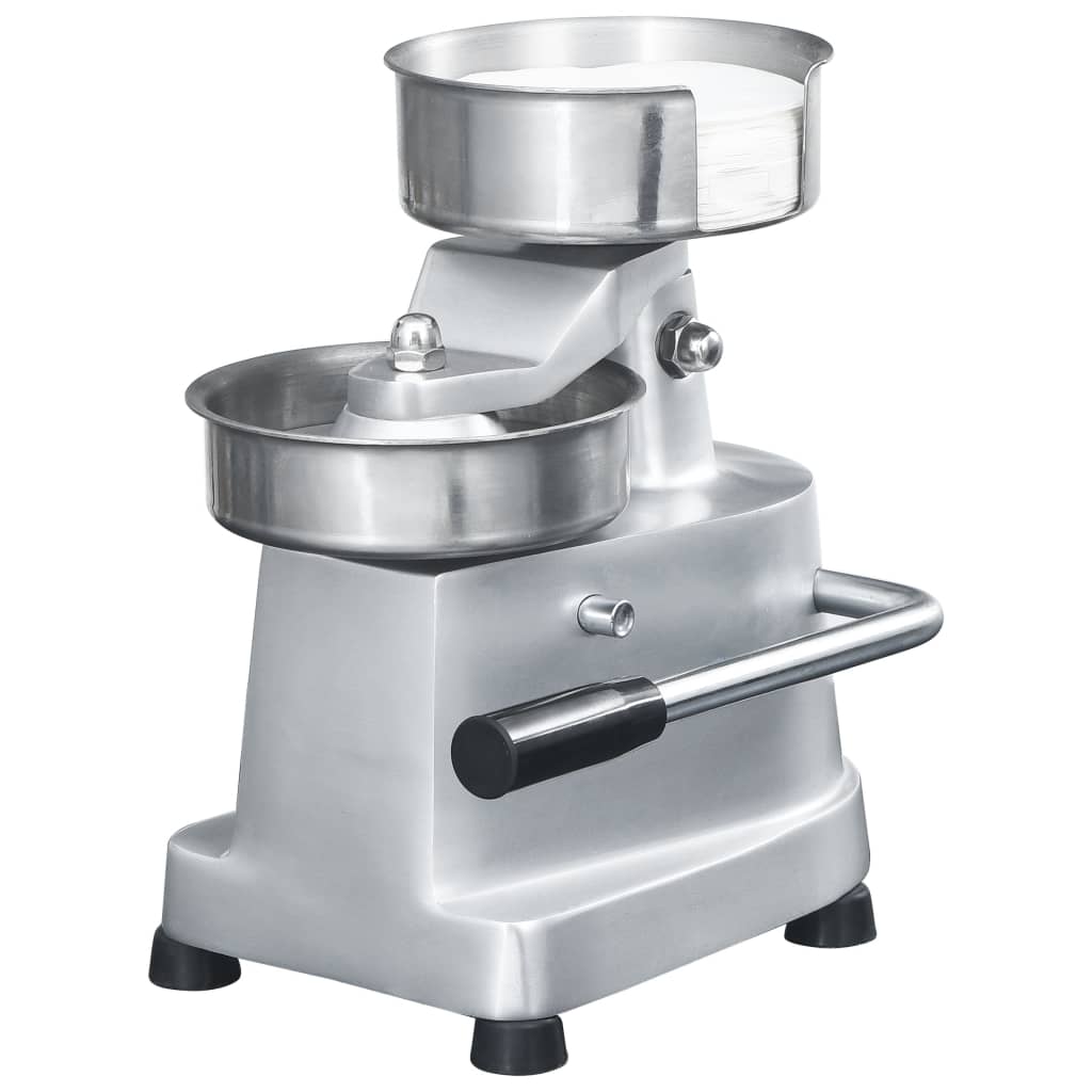 vidaXL Hamburgerpresse mit 500 Trennpapieren Aluminium 10 cm