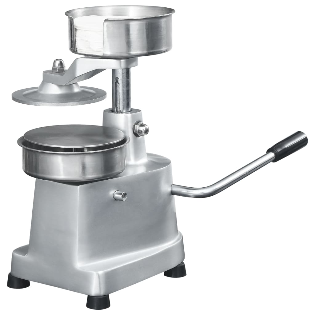 vidaXL Hamburgerpresse mit 500 Trennpapieren Aluminium 10 cm