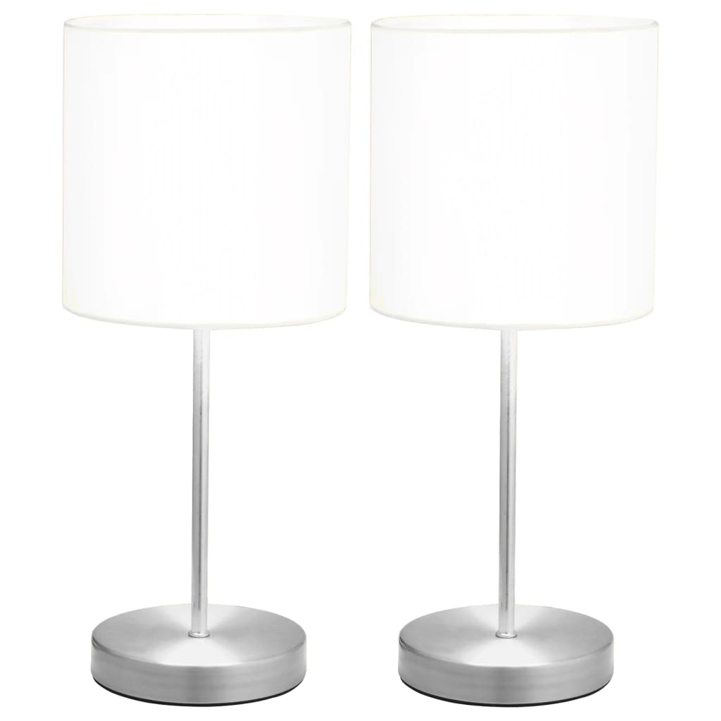 vidaXL Tischlampen 2 Stk. Touch-Sensor Weiß E14