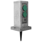 vidaXL Gartensteckdose mit Dämmerungssensor Säule Kunststoff