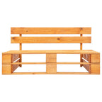 vidaXL Outdoor-Bank Paletten Holz Honigbraun