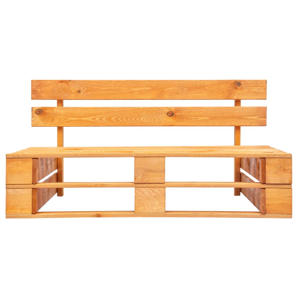 vidaXL Outdoor-Bank Paletten Holz Honigbraun