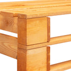 vidaXL Outdoor-Bank Paletten Holz Honigbraun