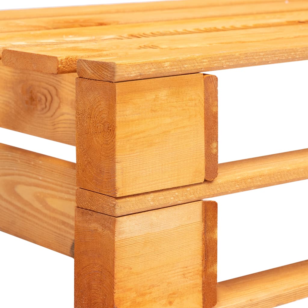 vidaXL Outdoor-Bank Paletten Holz Honigbraun