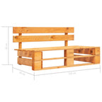 vidaXL Outdoor-Bank Paletten Holz Honigbraun