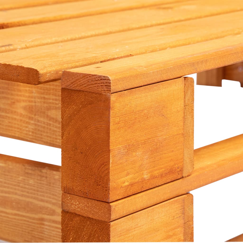 vidaXL Outdoor-Eckbank Paletten Holz Honigbraun