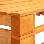 vidaXL Outdoor-Eckbank Paletten Holz Honigbraun