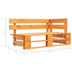 vidaXL Outdoor-Eckbank Paletten Holz Honigbraun