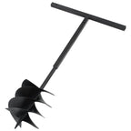 vidaXL Erdbohrer mit Griff 250 mm Stahl Schwarz