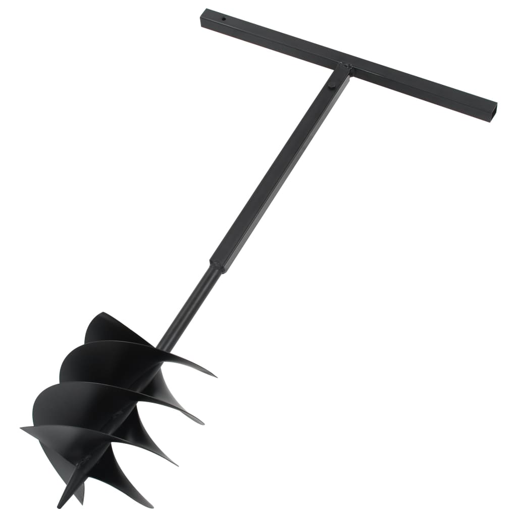 vidaXL Erdbohrer mit Griff 250 mm Stahl Schwarz