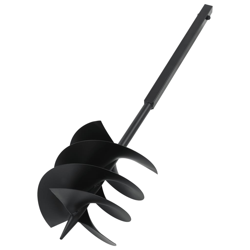vidaXL Erdbohrer mit Griff 250 mm Stahl Schwarz