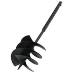 vidaXL Erdbohrer mit Griff 250 mm Stahl Schwarz