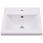 vidaXL Einbauwaschbecken 42x39x18 cm Keramik Weiß