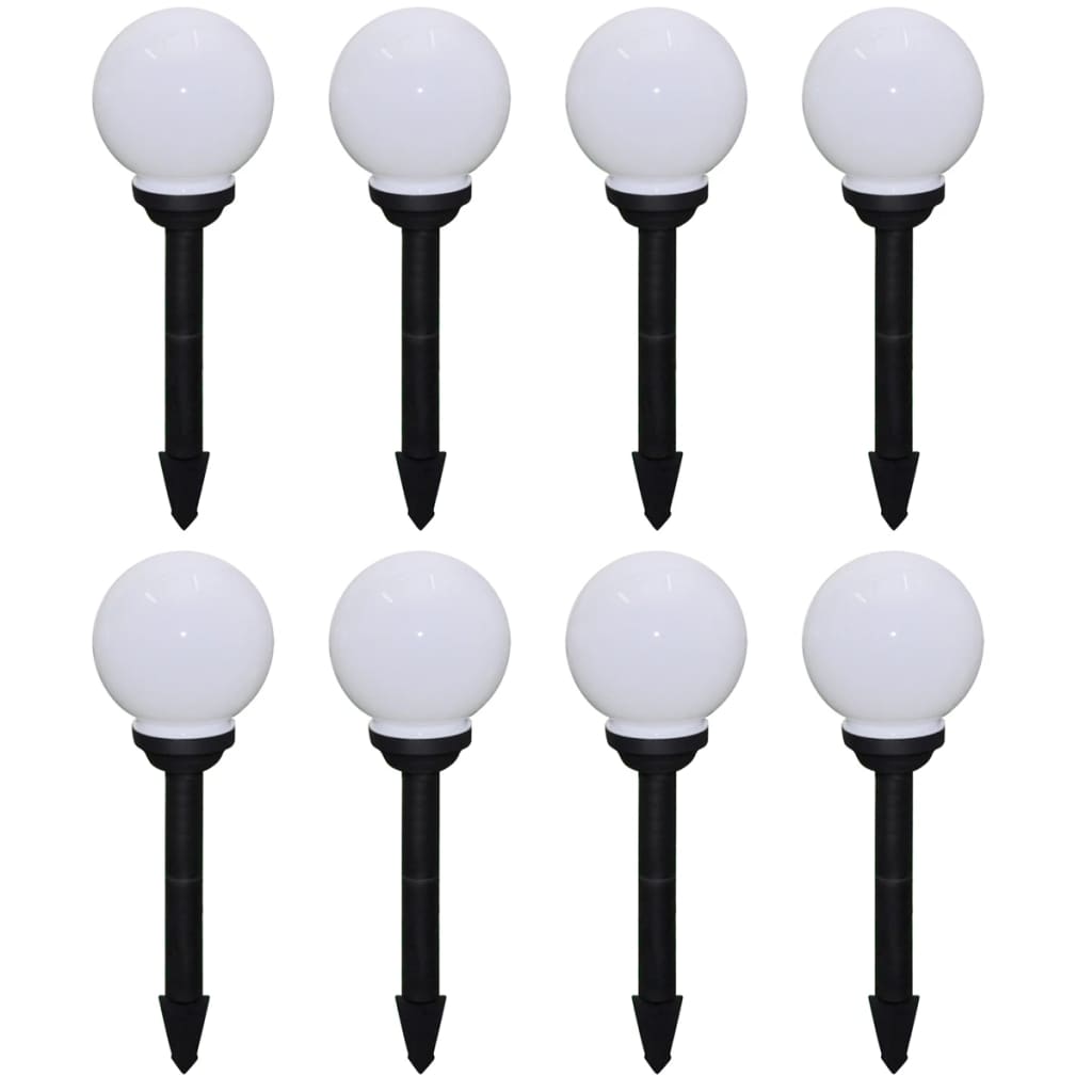 vidaXL Wegeleuchten 8 Stk. LED 15 cm mit Erdspieß