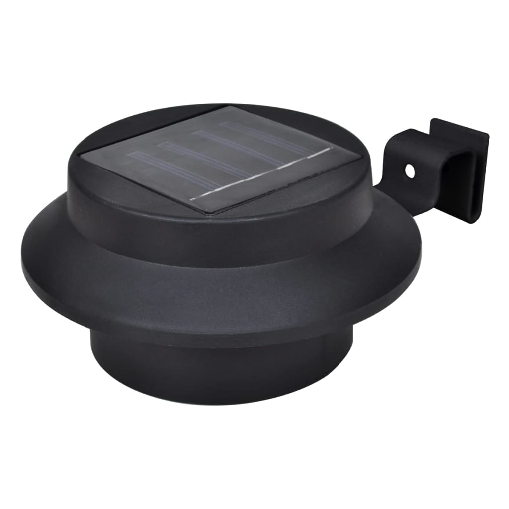 vidaXL Solar-Außenleuchten für Zaun 12 Stk. LED Schwarz