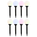 vidaXL Außen-Solarlampen 8 Stk. LED Kugel 15 cm RGB