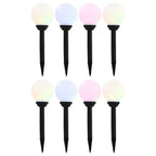 vidaXL Außen-Solarlampen 8 Stk. LED Kugel 15 cm RGB